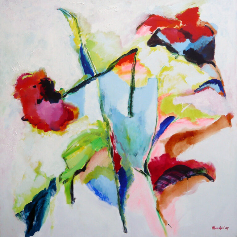 Hélène Hoenjet 'Tuin 1' olie op doek 100x100 cm